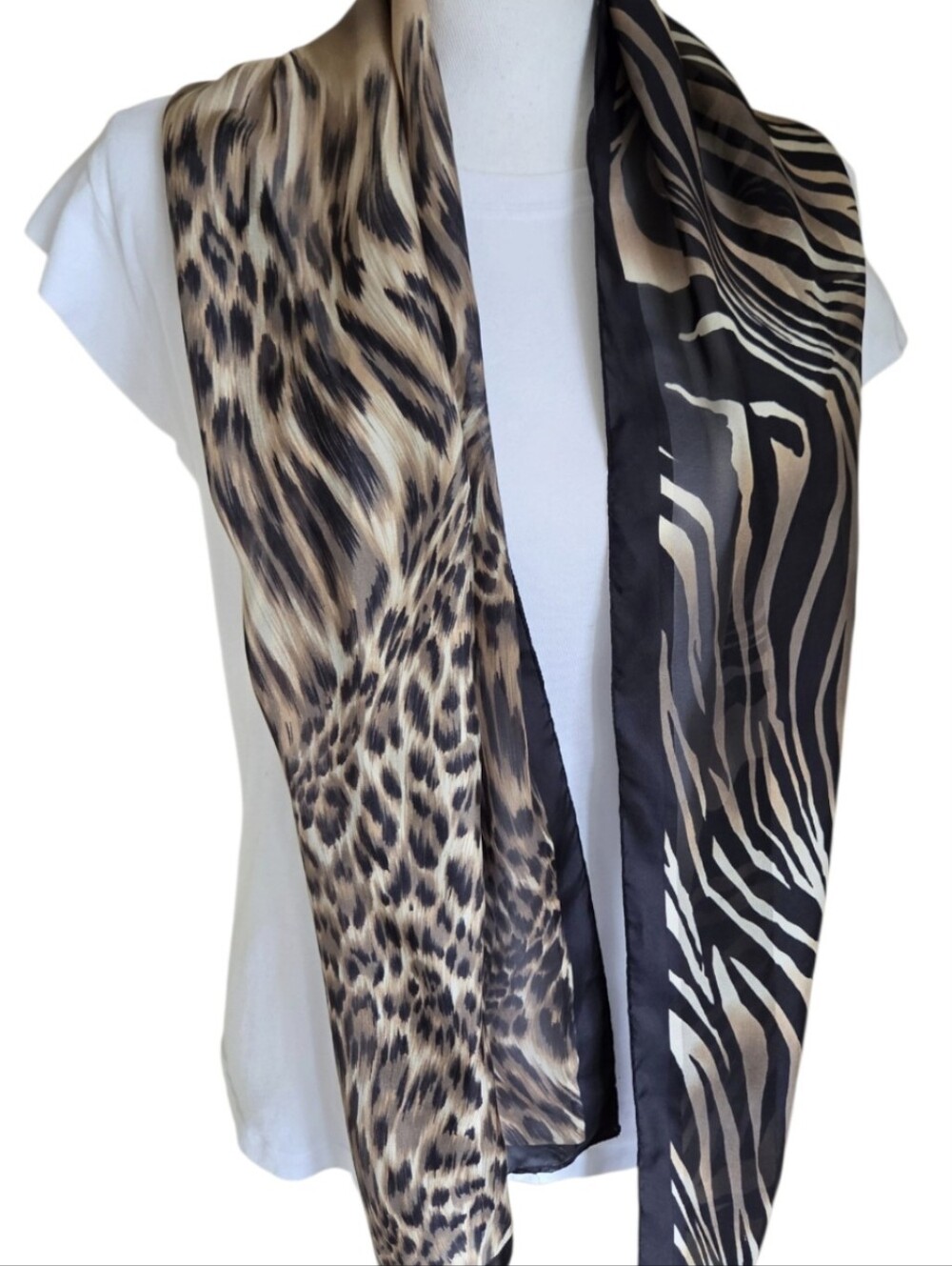 animal print square scarf leopard cheetah